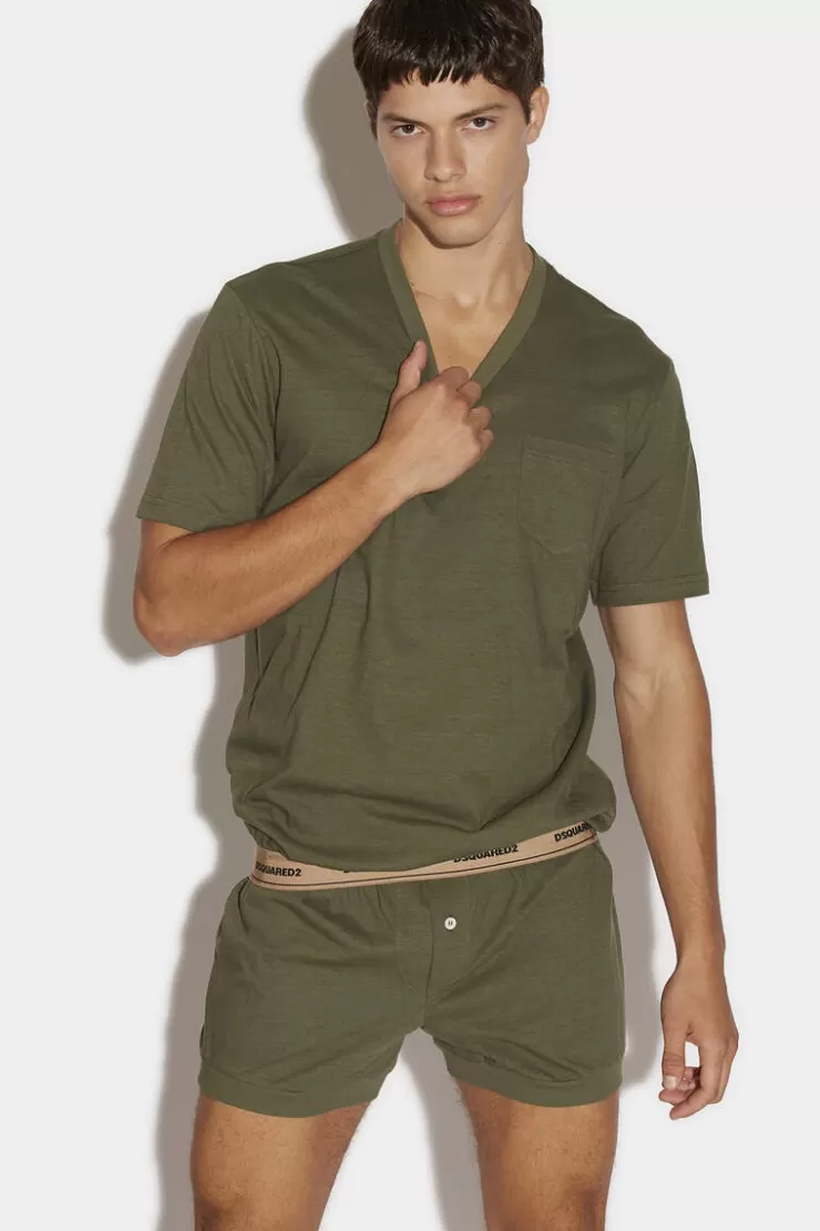 Dsquared2 The Round Up V-Neck T-Shirt>Uomo Intimo