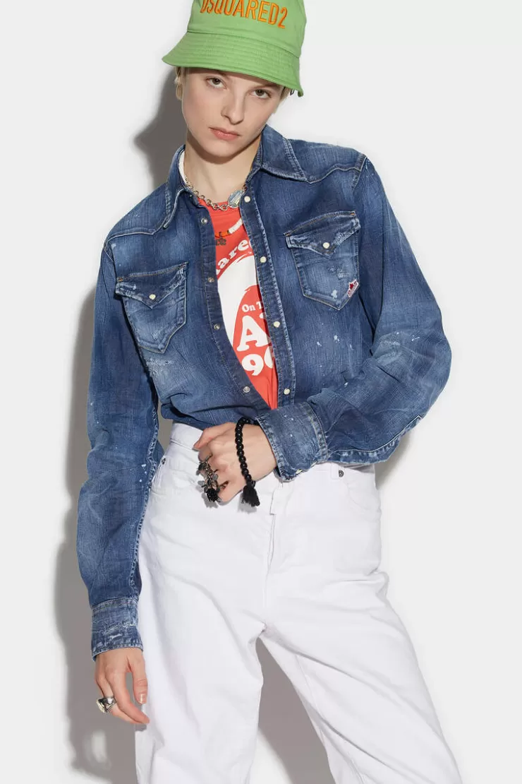 Dsquared2 Western Jean Shirt>Donna Camicie